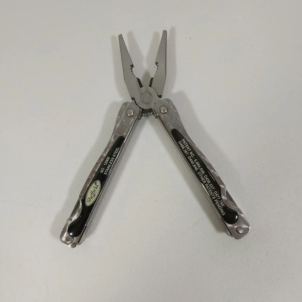 SHEFFIELD MODEL‎ 12000  STAINLESS STEEL FOLDING MULTI-TOOL